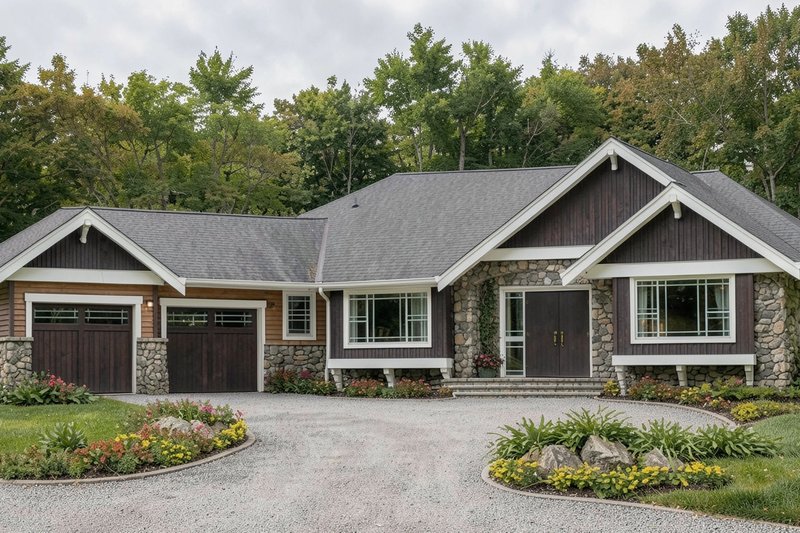 Dream House Plan - Exterior - Front Elevation 2 for Contemporary House Plan #1100-130 - 3 bed, 2.5 bath