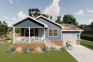 House Plan Design - Exterior - Front Elevation for Traditional House Plan #1122-9 - 3 bed, 1 bath