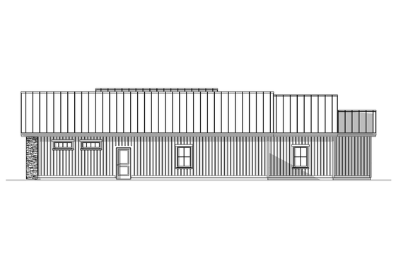 Exterior - Front Elevation 5 for Ranch House Plan #1099-19 - 3 bed, 2.5 bath