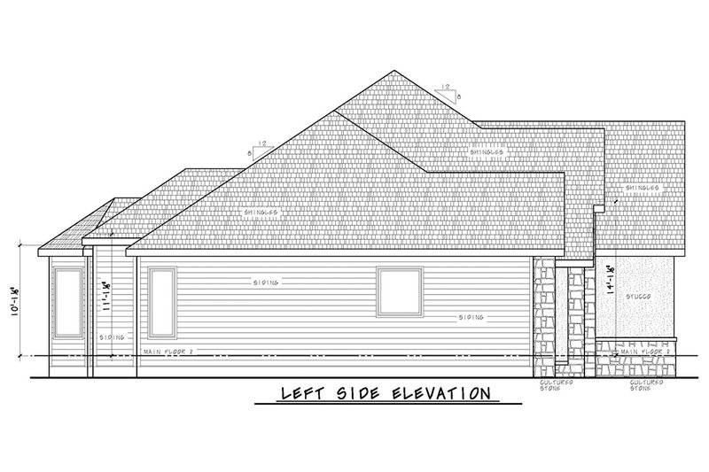 Dream House Plan - Left Side Elevation