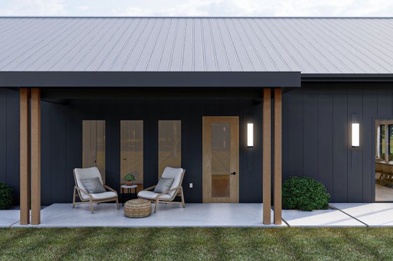 Exterior - Covered Porch for Barndominium House Plan #455-240 - 3 bed, 2.5 bath