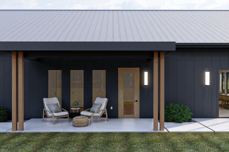 House Plan Design - Exterior - Covered Porch for Barndominium House Plan #455-240 - 3 bed, 2.5 bath