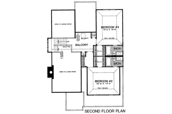 Floor Plan - Upper Floor for Traditional House Plan #322-106 - 3 bed, 3.5 bath