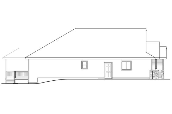 Exterior - Other Elevation for Traditional House Plan #124-1007 - 3 bed, 2 bath