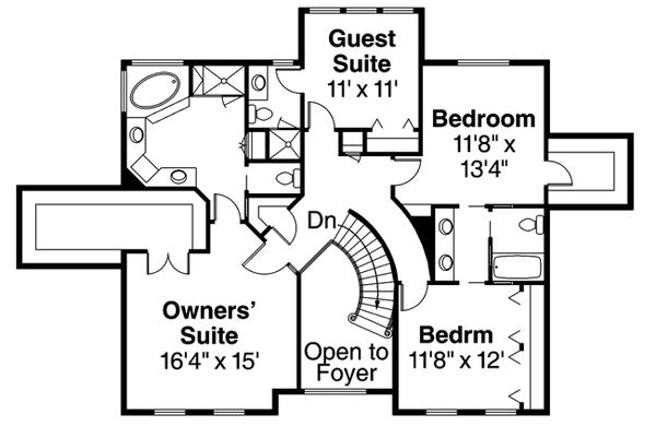 Home Plan - European Floor Plan - Upper Floor Plan #124-271
