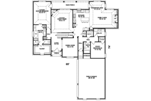 Floor Plan - Main Floor for Traditional House Plan #81-583 - 3 bed, 3 bath