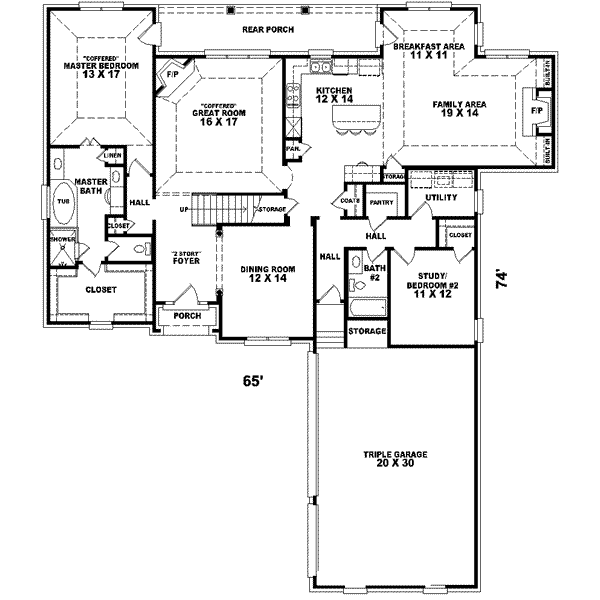 Traditional Floor Plan - Main Floor Plan #81-583