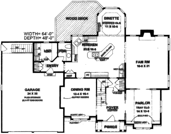 Traditional Floor Plan - Main Floor Plan #328-125