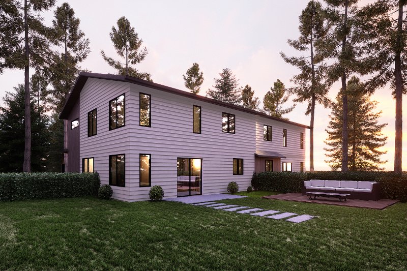 Dream House Plan - Exterior - Rear Elevation for Contemporary House Plan #1066-292 - 6 bed, 4 bath