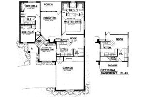 Floor Plan - Main Floor for Traditional House Plan #40-296 - 3 bed, 2 bath