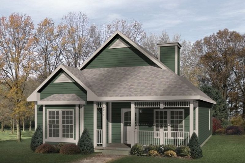Home Plan - Country Exterior - Front Elevation Plan #22-220