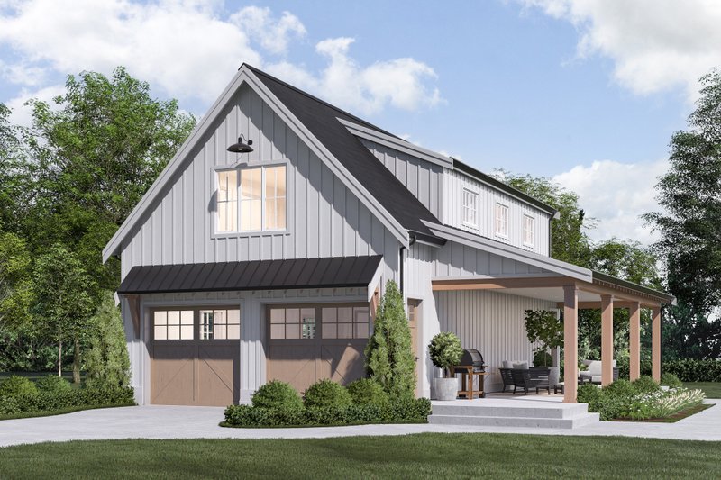 House Blueprint - Farmhouse Exterior - Front Elevation Plan #1114-10