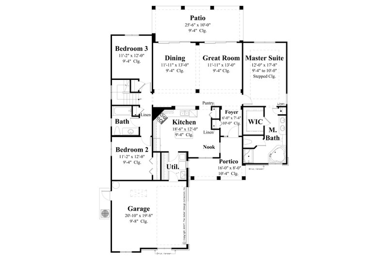 Home Plan - Floor Plan - Main Floor for Traditional House Plan #930-483 - 3 bed, 3 bath