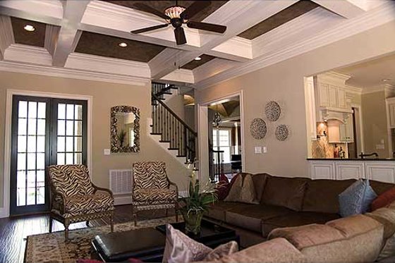 Interior - Family Room for Craftsman House Plan #453-14 - 4 bed, 4.5 bath