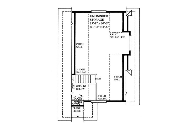 Architectural House Design - Floor Plan - Upper Floor for Traditional House Plan #118-119, 0 bath