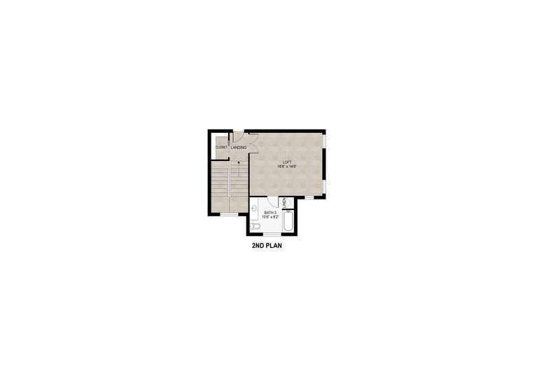 House Design - Floor Plan - Upper Floor for Farmhouse House Plan #1110-41 - 3 bed, 3.5 bath