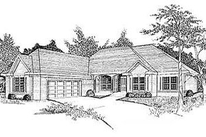 Traditional Exterior - Front Elevation Plan #70-304