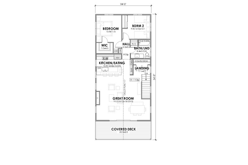 Home Plan - Floor Plan - Upper Floor for Barndominium House Plan #1105-11 - 2 bed, 1.5 bath