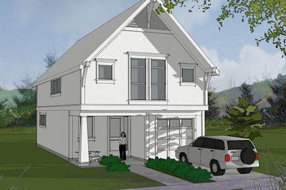 Exterior - Front Elevation 3 for Craftsman House Plan #48-490 - 3 bed, 2.5 bath