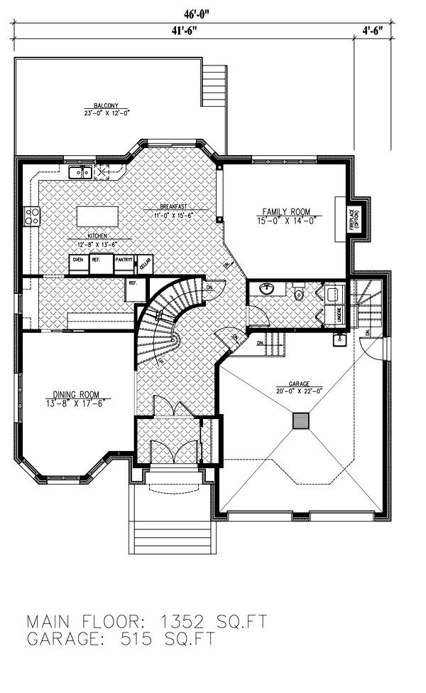 Cottage Floor Plan - Main Floor Plan #138-385