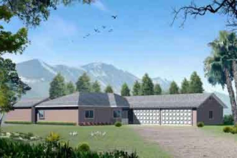 Architectural House Design - Ranch Exterior - Front Elevation Plan #1-1191