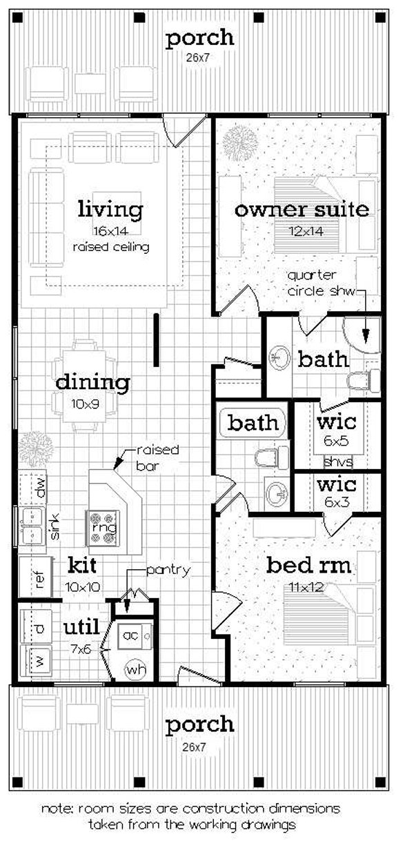 Cottage Floor Plan - Main Floor Plan #45-616