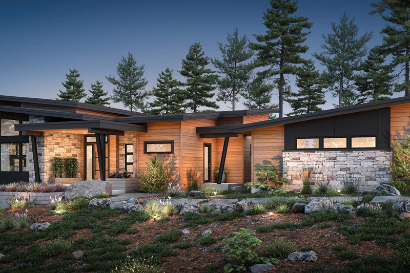 Dream House Plan - Exterior - Other Elevation 1 for Contemporary House Plan #1070-224 - 4 bed, 2.5 bath