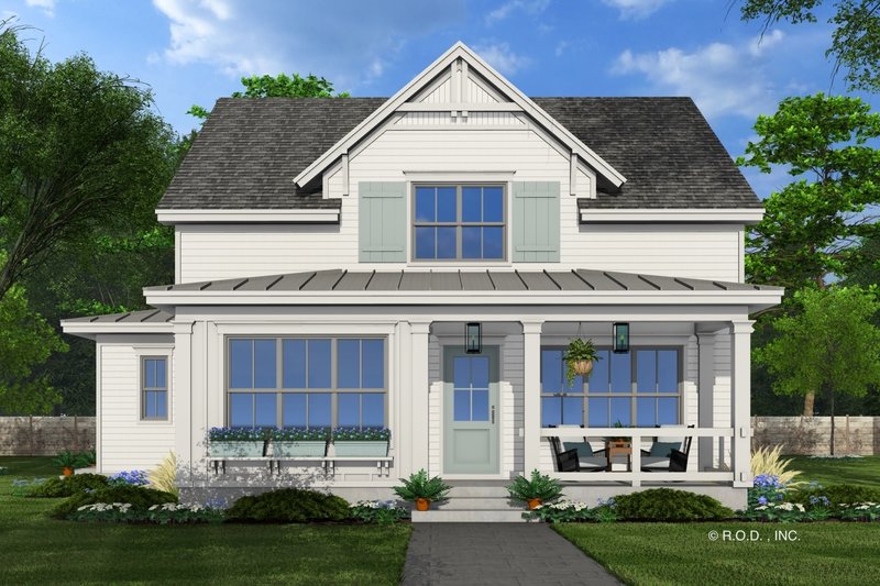 House Blueprint - Exterior - Front Elevation 3 for Farmhouse House Plan #51-1275 - 4 bed, 3.5 bath