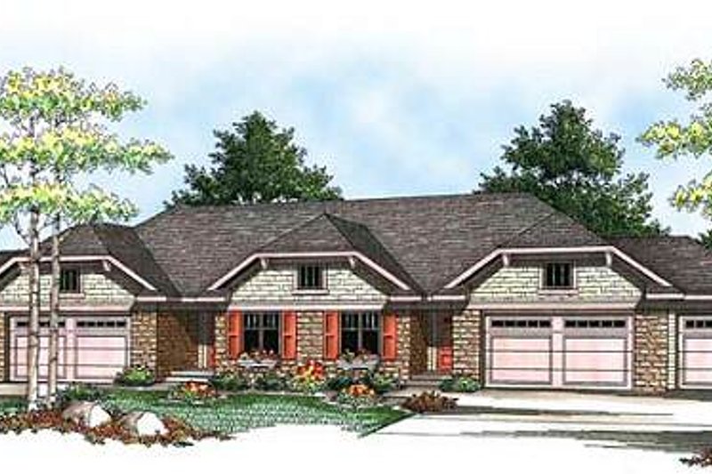 House Blueprint - Ranch Exterior - Front Elevation Plan #70-940