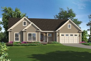 Home Plan - Ranch Exterior - Front Elevation Plan #57-654