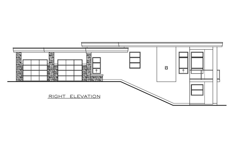 House Blueprint - Exterior - Other Elevation for Modern House Plan #1100-20 - 2 bed, 1.5 bath