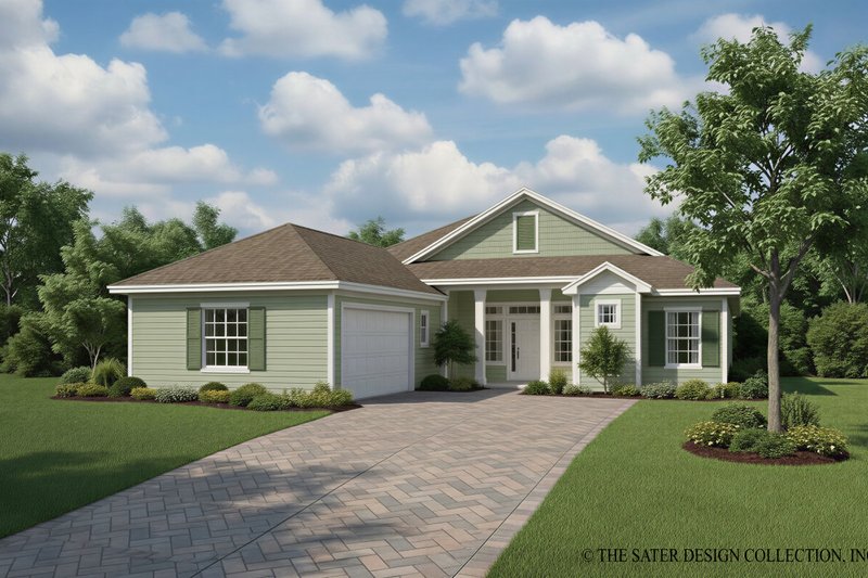 Home Plan - Exterior - Front Elevation 2 for Country House Plan #930-368 - 3 bed, 2 bath