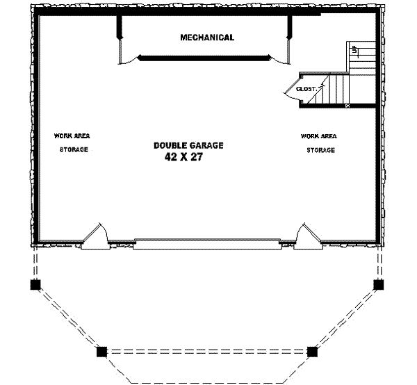 Modern Floor Plan - Lower Floor Plan #81-470