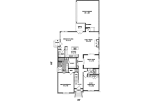 Floor Plan - Main Floor for Tudor House Plan #81-419 - 3 bed, 3 bath