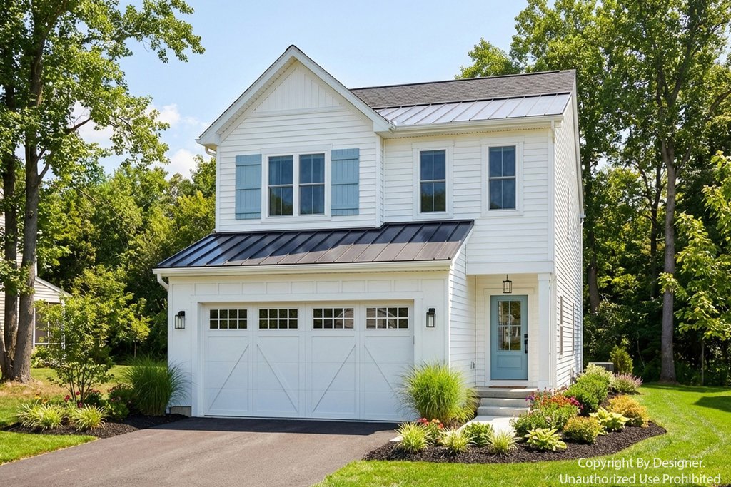 Exterior - Front Elevation 2 for Farmhouse House Plan #51-1514 - 3 bed, 2.5 bath