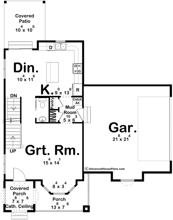 Dream House Plan - Modern Floor Plan - Main Floor Plan #455-430