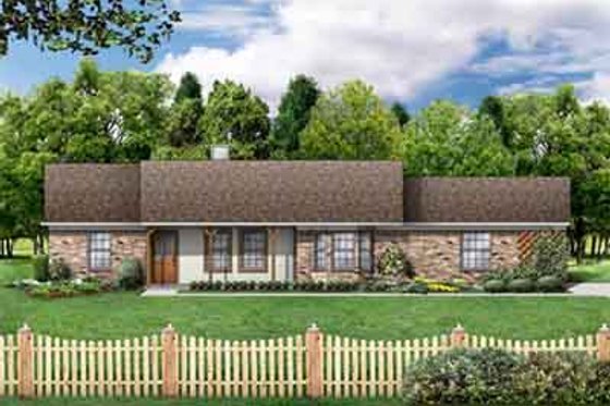 Exterior - Front Elevation for Ranch House Plan #84-161 - 3 bed, 2 bath