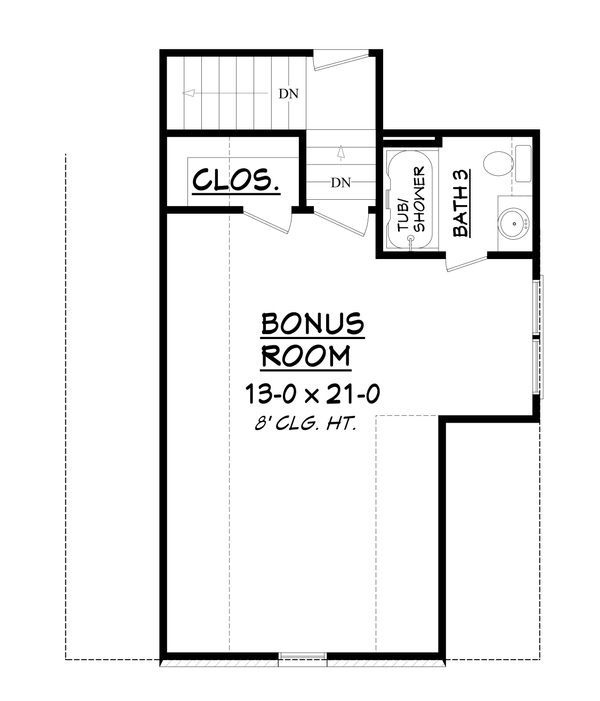 House Blueprint - European Floor Plan - Upper Floor Plan #430-107