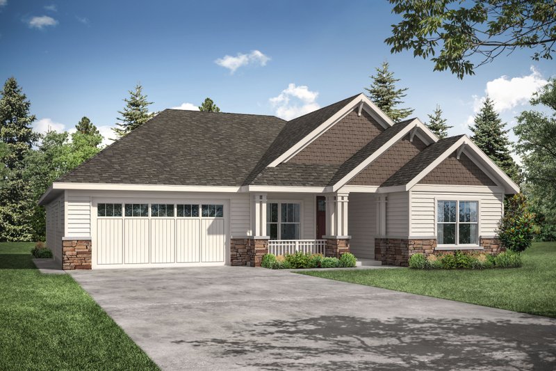 Dream House Plan - Ranch Exterior - Front Elevation Plan #124-1165