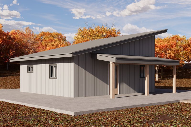Dream House Plan - Exterior - Front Elevation 3 for Modern House Plan #1106-166, 1 bath