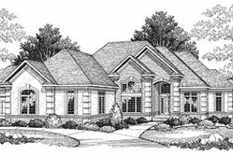 Home Plan - European Exterior - Front Elevation Plan #70-370