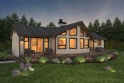 Contemporary Style House Plan - 3 Beds 2 Baths 1230 Sq/Ft Plan #47-315 