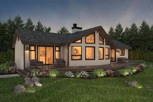 Exterior - Front Elevation 4 for Cabin House Plan #47-315 - 3 bed, 2 bath