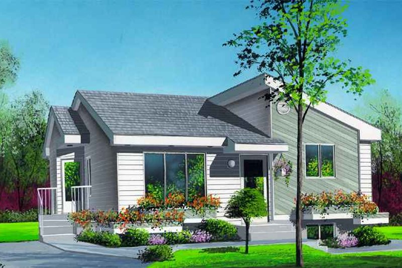 Home Plan - Contemporary Exterior - Front Elevation Plan #25-197