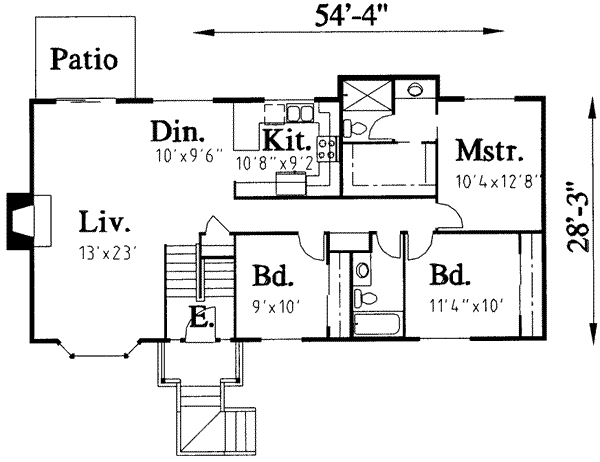 Traditional Floor Plan - Main Floor Plan #303-312