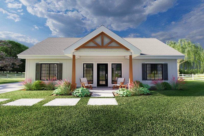 Architectural House Design - Farmhouse Exterior - Front Elevation Plan #126-238