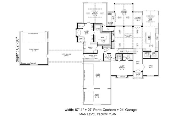 Floor Plan - Main Floor for Southern House Plan #932-862 - 5 bed, 4.5 bath