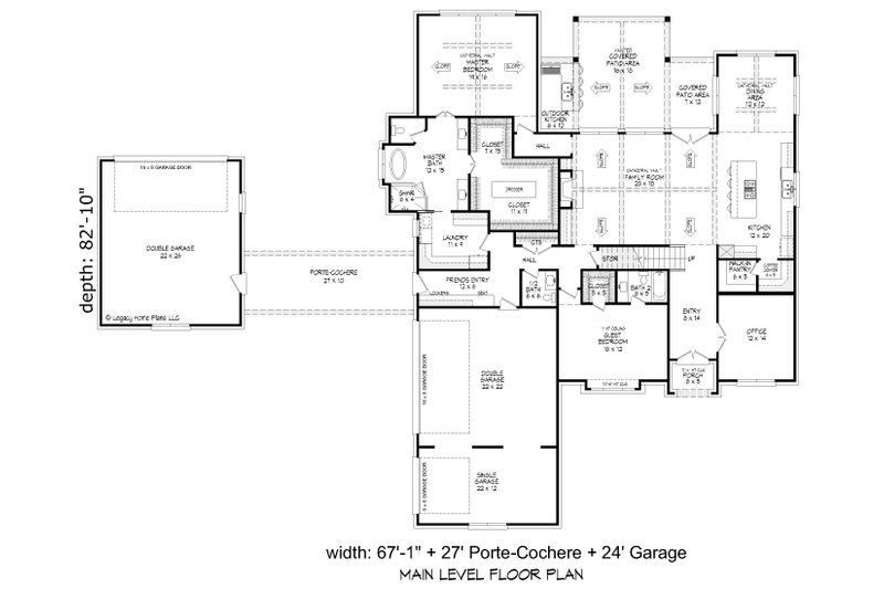 Southern Style House Plan - 5 Beds 4.5 Baths 4962 Sq/Ft Plan #932-862 ...