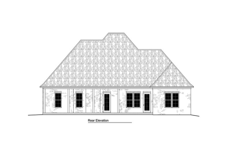 Dream House Plan - Exterior - Rear Elevation for Traditional House Plan #1081-14 - 4 bed, 3 bath