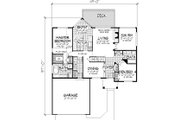 European Style House Plan - 4 Beds 3 Baths 1944 Sq/Ft Plan #320-149 
